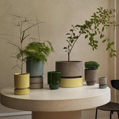Hoff Pot - blå glaseret