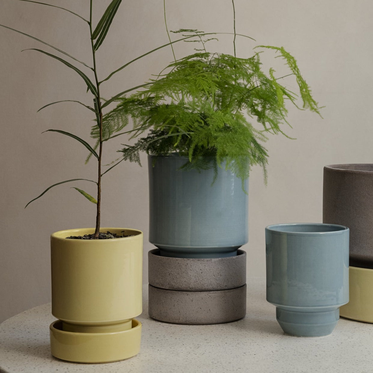 Hoff Pot - blå glaseret