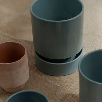 Hoff Pot - blå glaseret