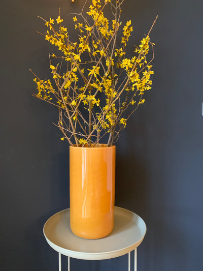Oak vase - gul glaseret
