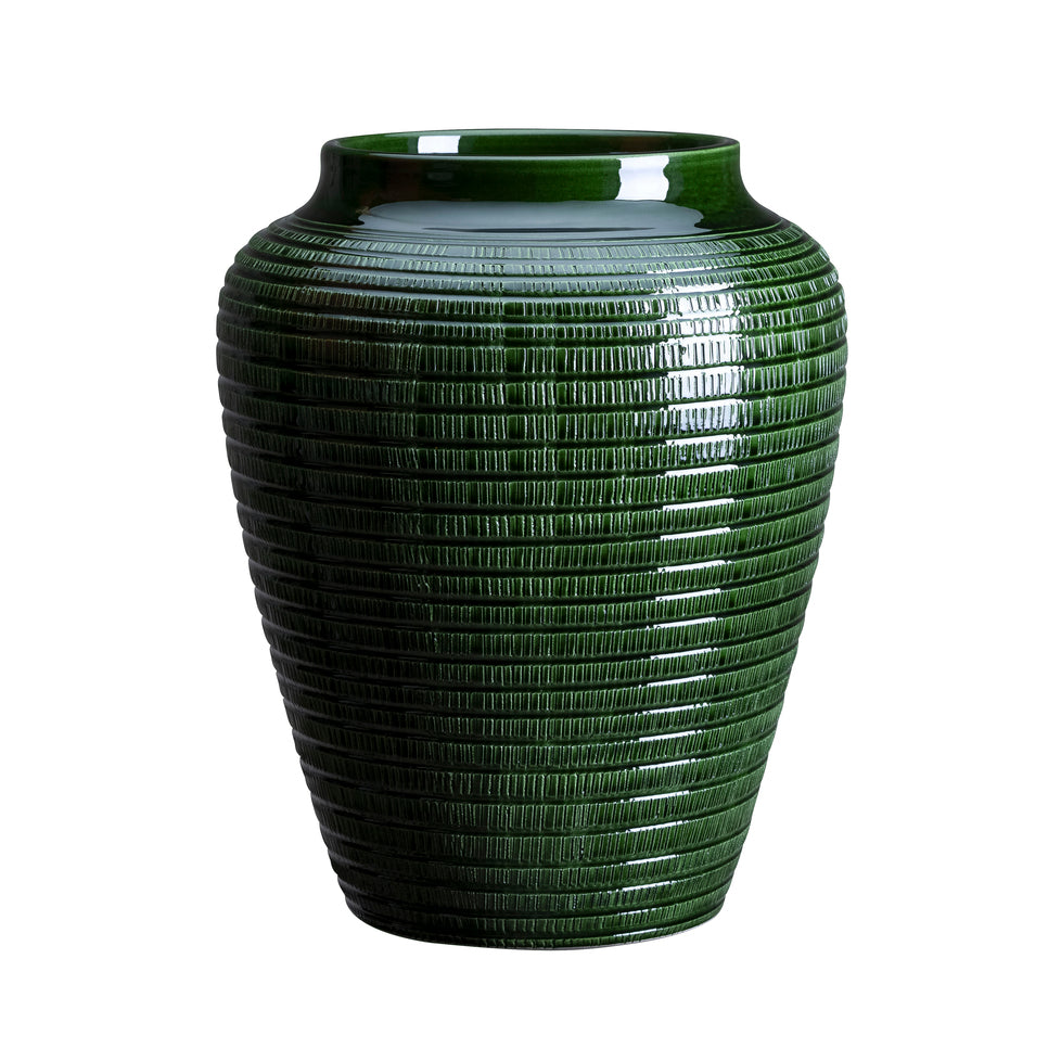 Willow vase - grøn glaseret