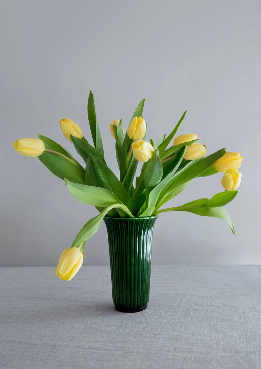 Daisy vase - grøn glaseret
