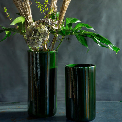 Oak vase - grøn glaseret
