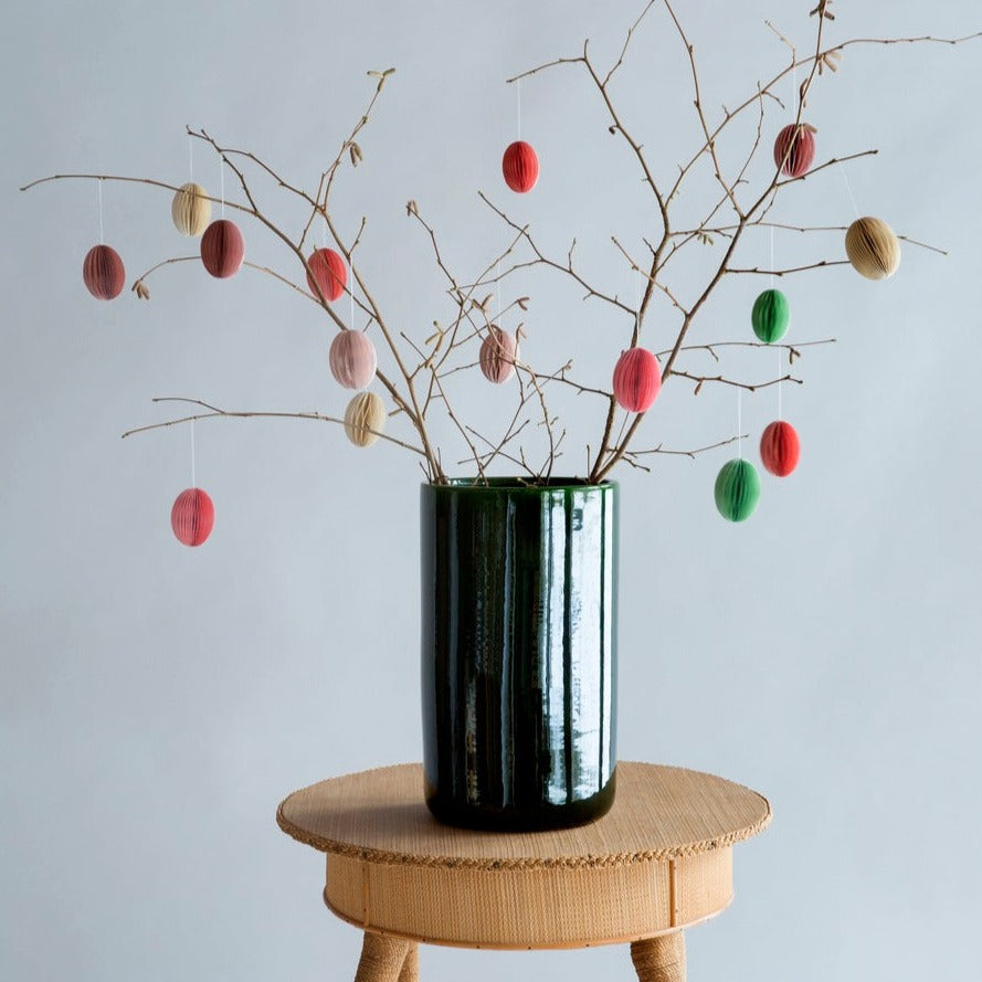Oak vase - grøn glaseret