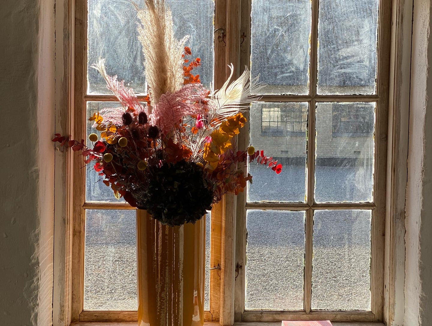 Oak vase - gul glaseret